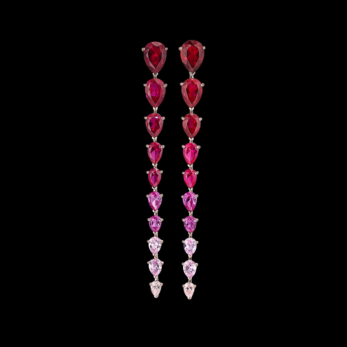Fuchsia Nova Earrings, Earrings, Anabela Chan Joaillerie - Fine jewelry with laboratory grown and created gemstones hand-crafted in the United Kingdom. Anabela Chan Joaillerie is the first fine jewellery brand in the world to champion laboratory-grown and created gemstones with high jewellery design, artisanal craftsmanship and a focus on ethical and sustainable innovations.